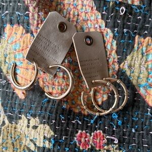 Anthropologie Gold Hoop Earring Duo